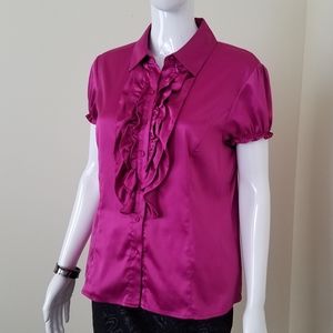 Style & Co. Short Sleeve Ruffle Shirt